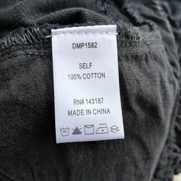 Dance & Marvel Distressed Paperbag Shorts S black shoestring belt mid rise - Picture 7 of 13